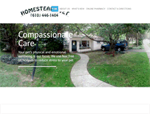 Tablet Screenshot of homesteadvetservices.com